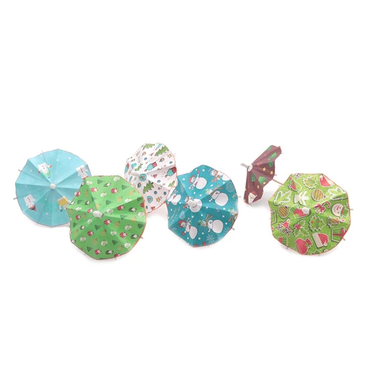 Estick Customized Wholesale Cake Cocktail Wedding Flamingo Whimsical Disposable Umbrella Fruit Picks For Sale